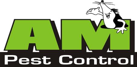 a graphic depiction of a mole and the words AM Pest Control